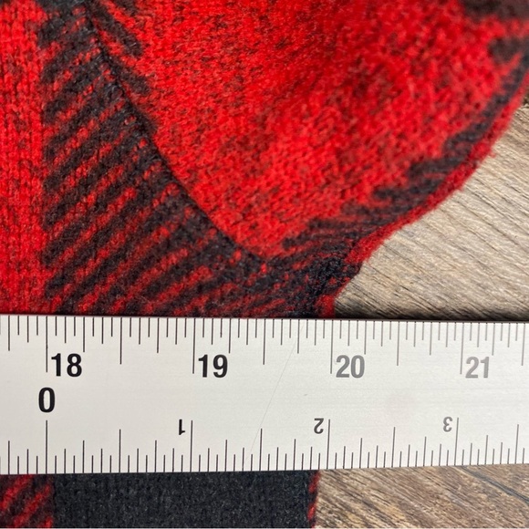 The North Face Fleece Women S Red Black Buffalo Plaid Half Zip Pullover Mock Nec - Picture 3 of 8